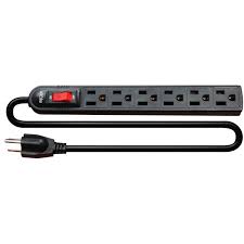 Imexx Six-Outlet Power Strip 3G 14 AWG 3FT