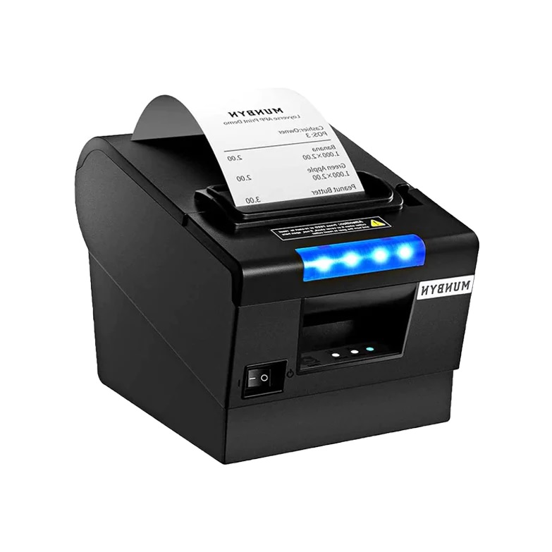 MUNBYN Receipt Printer P068, 3 1/8 80mm Direct Thermal Printer, POS  Printer with Auto Cutter - Receipt Printer with USB Serial Ethernet Windows