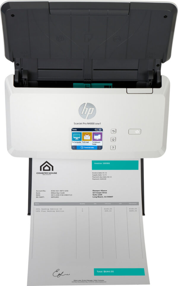 HP ScanJet Pro Sheet-feed Scanner - N4000 snw1