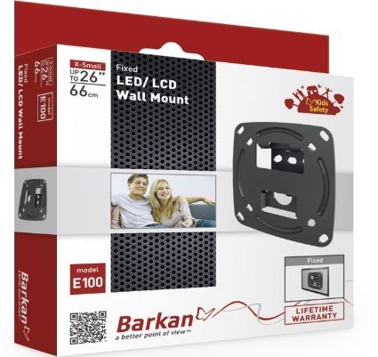 BARKAN MOUNTS E100.B LED, LCD WALL MOUNT FIXED FITS UP TO 26 INCH