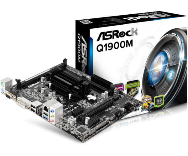 ASROCK Q1900M UATX INTEL CELERON 2.0GHZ COMBO MOTHERBOARD