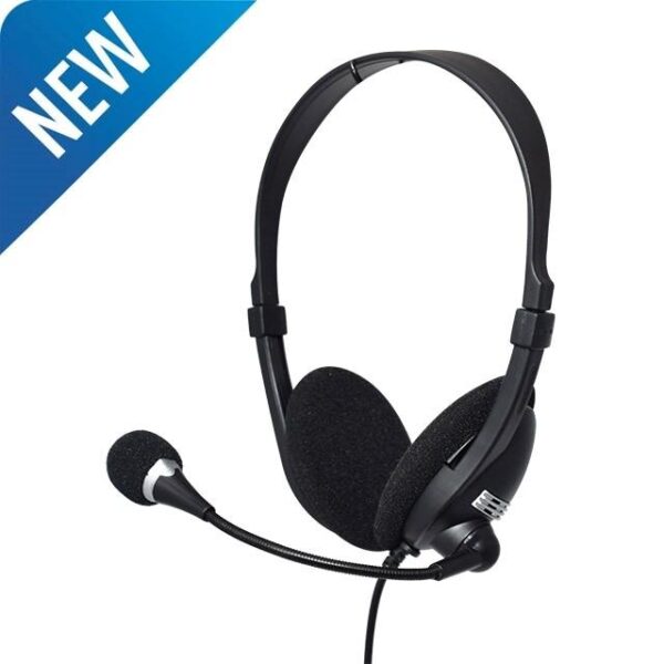 UNNO HS7205BK HEADSET ACE 5 STEREO USB WITH MIC