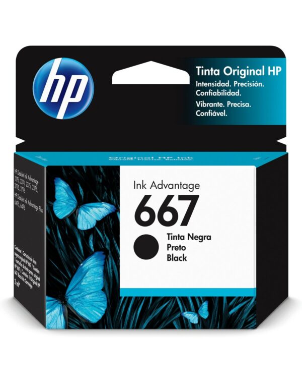 HP 667 BLACK ORIGINAL INK CARTRIDGE