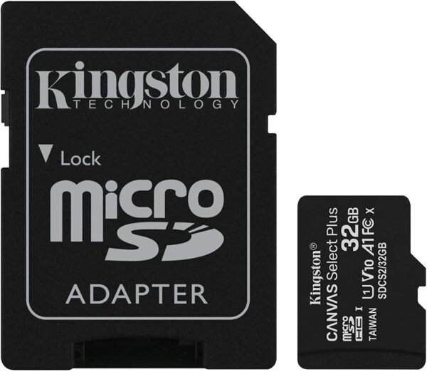 SDCS2/32GB KINGSTON 32GB MICROSDHC CLASS 10 + SD ADAPTER