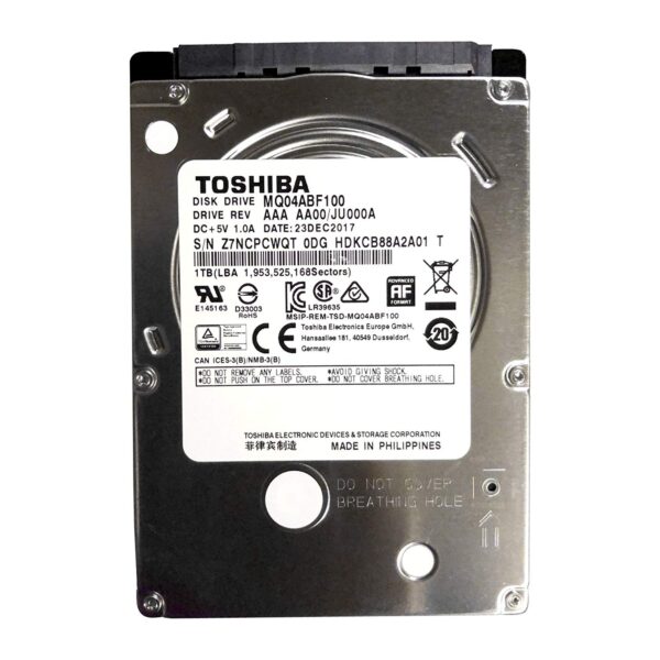 Toshiba 100gb 5400rpm Sata 7mm 2.5" Hard Drive 128mb, 6 Gbit/s