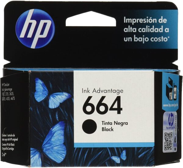 HP F6V29AL 664 BLACK INK CARTRIDGE