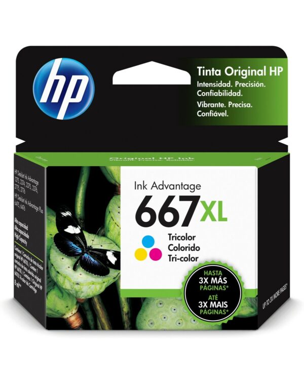 HP 667XL TRI-COLOR ORIGINAL INK CARTRIDGE