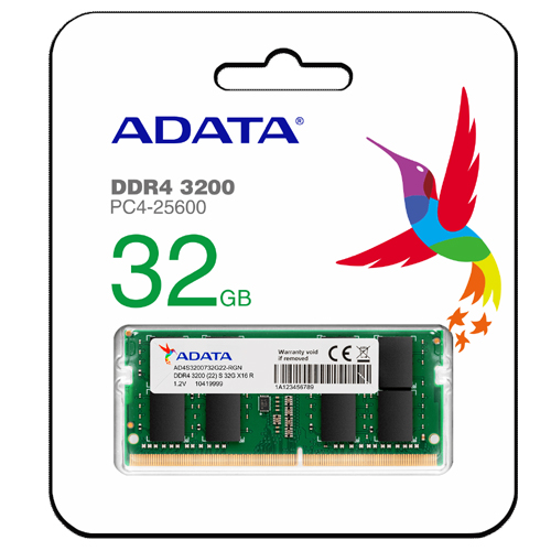 AD4S320032G22-RGN ADATA 32GB DDR4 3200MHZ SO-DIMM