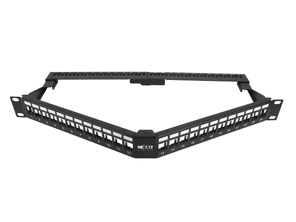 AW192NXT12 NEXXT 24P ANGLED MODULAR SHIELDED PATCH PANEL 1U