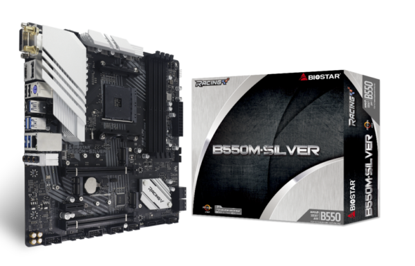 B550M-SILVER BIOSTAR MOTHERBOARD AMD RYZEN AM4