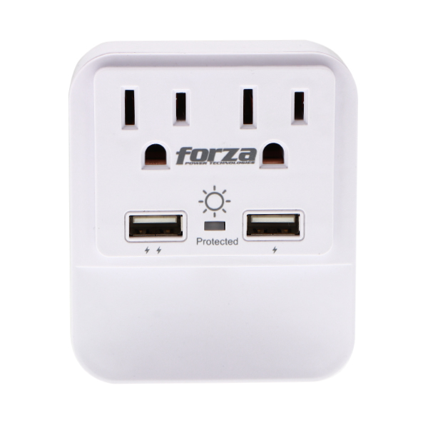 FORZA FWT-221 USB SURGE WALL TAP 110V