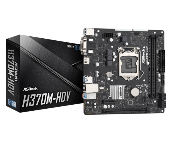 ASROCK UATX INTEL H370M HDV S1151 8TH/9TH MOTHERBOARD