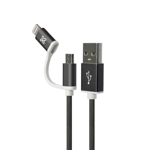 Klipx 2 in 1 Lightning & Micro USB Sync cable