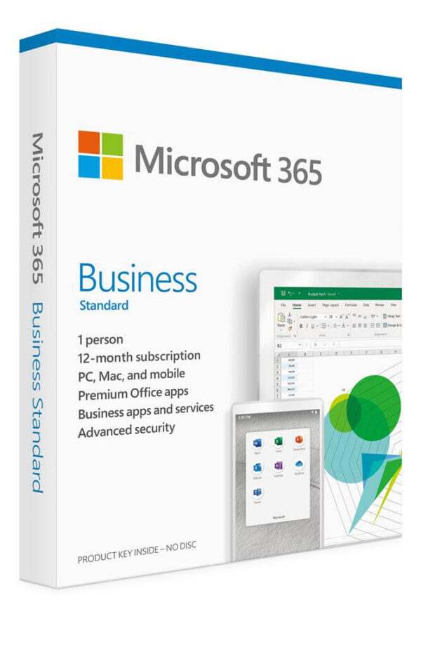 KLQ-00502 MICROSOFT® 365 BUSINESS STD RETAIL ENGLISH MEDIALESS