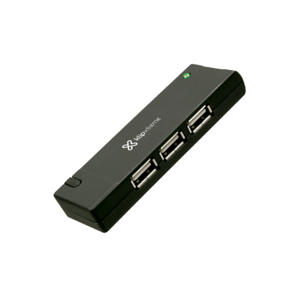 KLIPX BLACK 4 PORT PORTABLE USB HUB 2.0 KUH-400