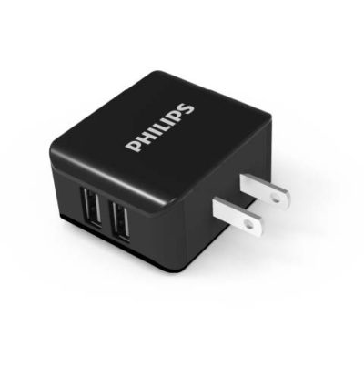 PHILIPS TRAVEL CHARGER 2 USB PORT PHI-DLP2506