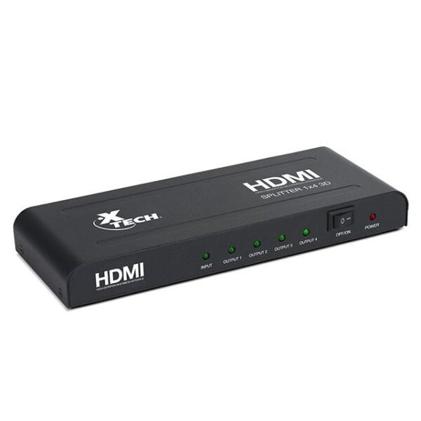 Xtech HDMI Splitter 1X4 3D Adapter - XHA-410