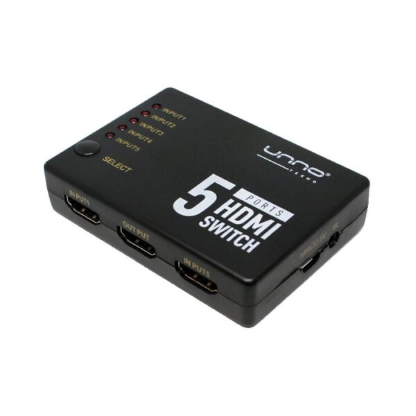 UNNO HB1203BK-SWITCH HDMI 5 PORT