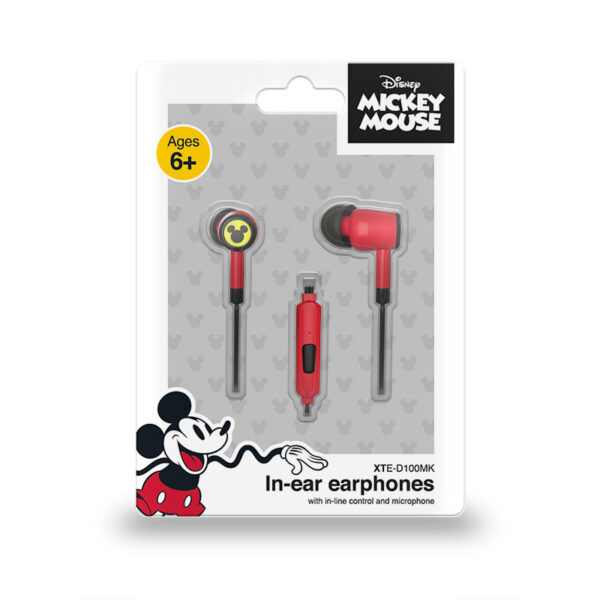 XTECH DISNEY MICKEY MOUSE EARPHONES - XTE-D100M