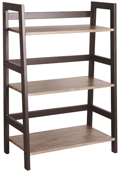 XTF-BS145 AM140XTK01 XTECH-3-SHELF LADDER BOOKCASE-SPICE BROWN