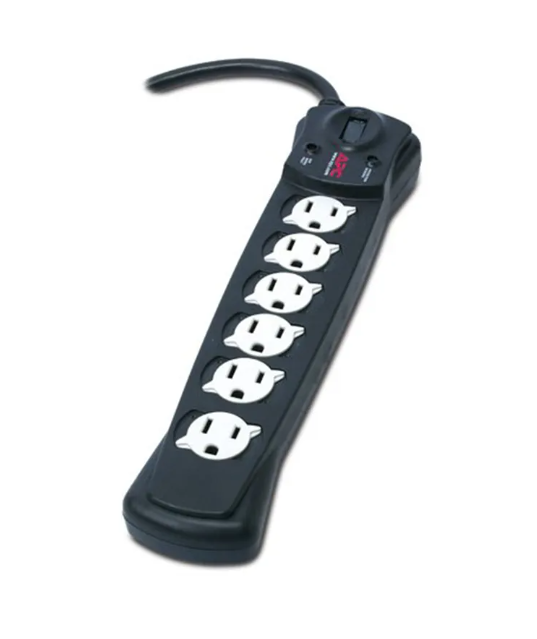 APC SURGE ARREST 6 OUTLET SURGE STRIP P6B