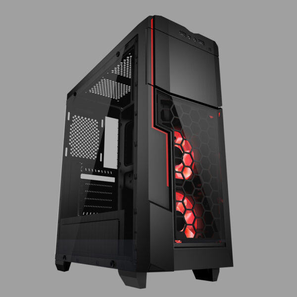 AZZA 211G CRIMSON (LED) AZZA GAMING CASE MID ATX