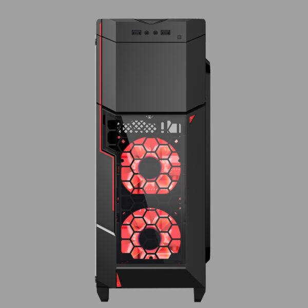 AZZA 211G CRIMSON (LED) AZZA GAMING CASE MID ATX