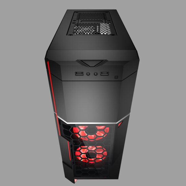 AZZA 211G CRIMSON (LED) AZZA GAMING CASE MID ATX