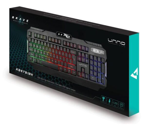 UNNO TEKNO KB6781BK KEYBOARD BRAVE GAMING USB