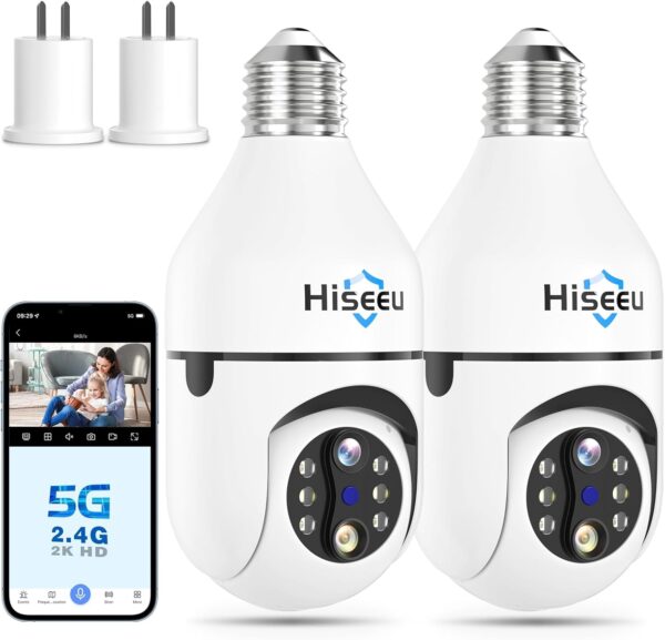 Hiseeu Light Bulb Security Camera - 2PS04