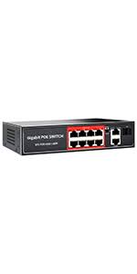 STEAMEMO POE308G 8 PORT X 100MBPS POE SWITCH