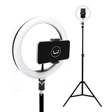 UNNO LED RING LIGHT w/STAND PH1802BK